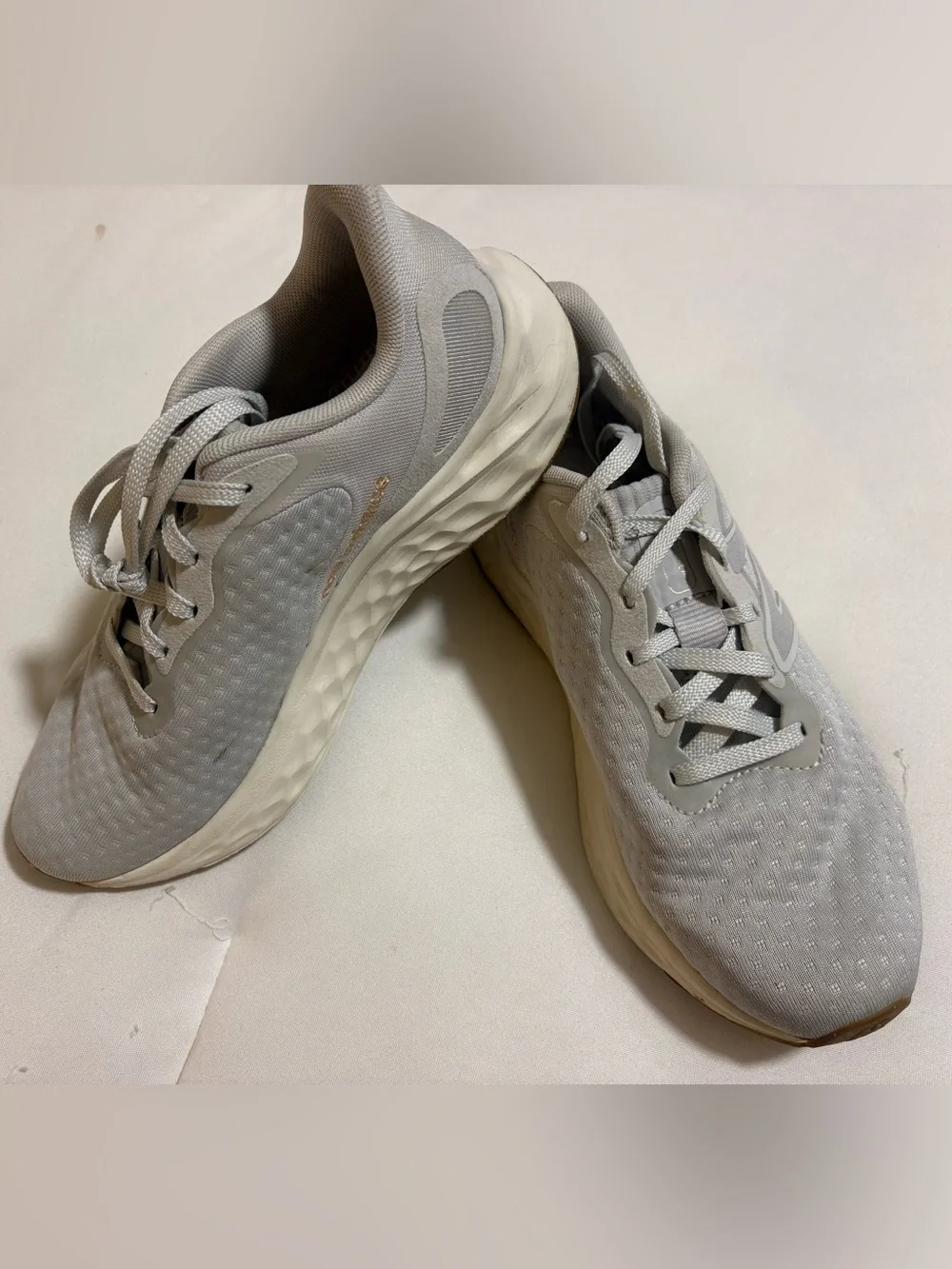 New Balance Women's Light Gray Athletic Sneakers
